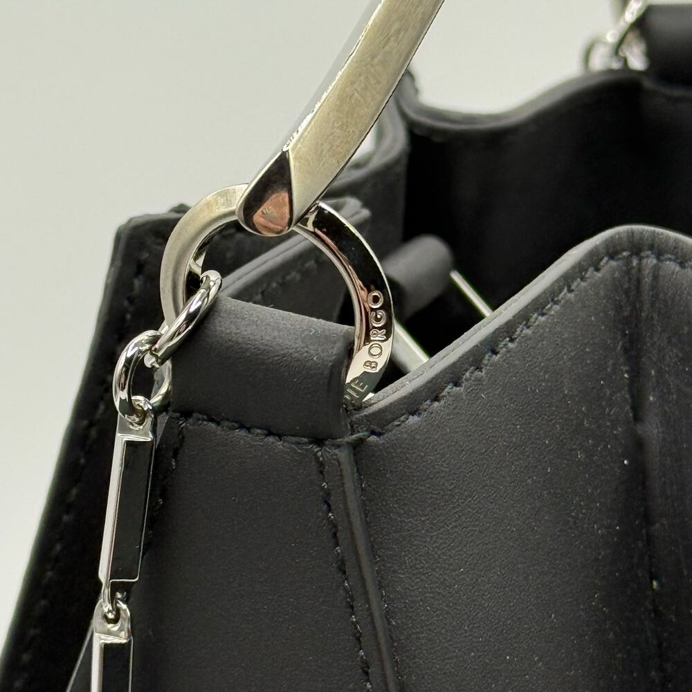 Eddie Borgo Mini Pepper Pochette Calf Leather Sterling Silver Designer Tulip Bag - Picture 2 of 13